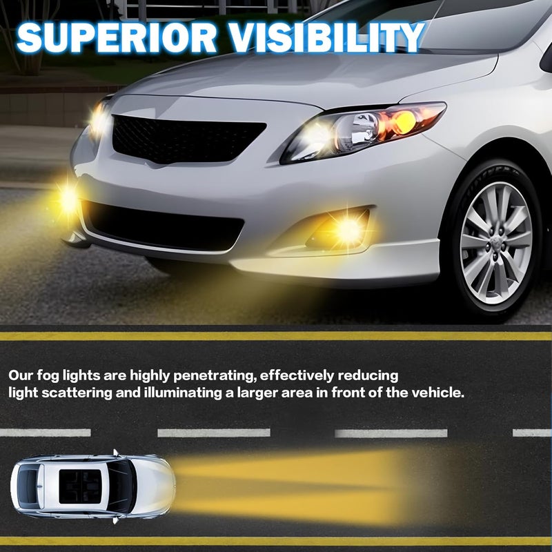 BOXLIGHT Fog Lights Compatible with 2008-2010 Toyota Corolla Bumper Driving Fog Lamps Assemblies with Switch and Wiring Harness - Image 3